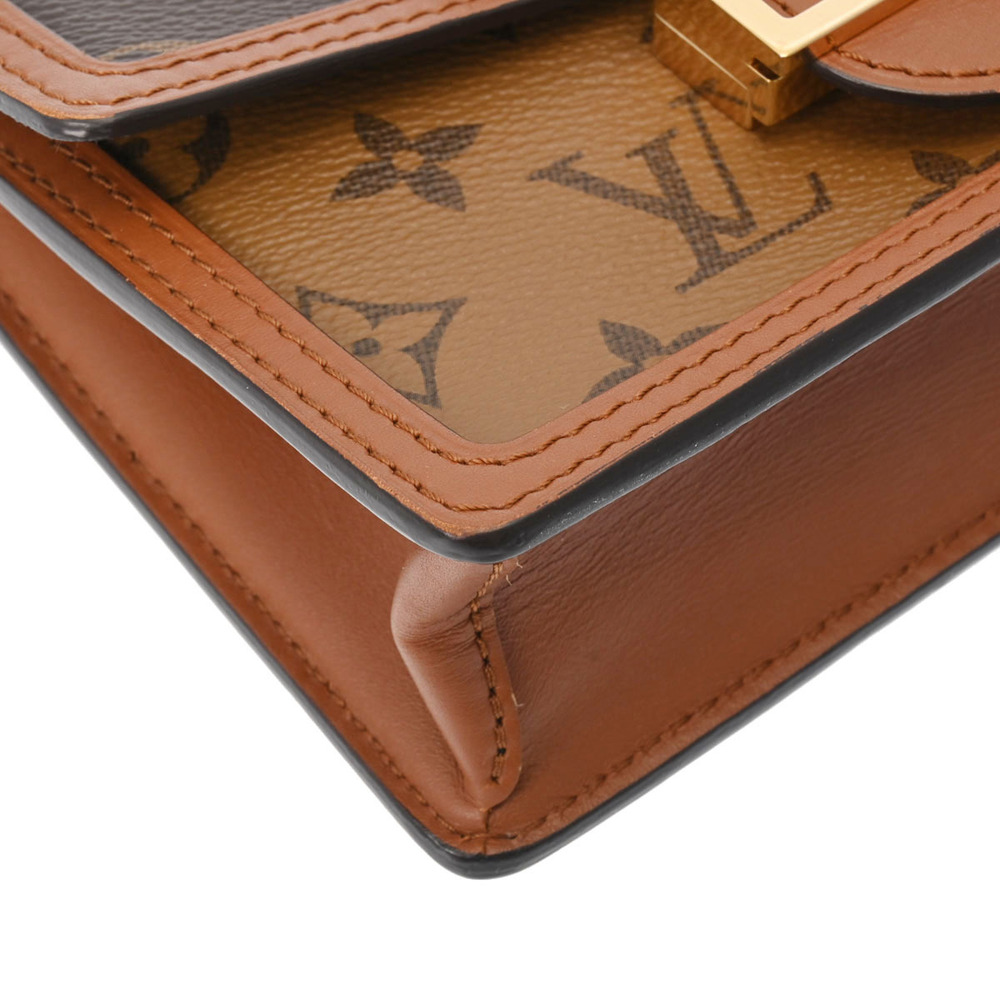 Louis Vuitton Shoulder Wallet Monogram Brown Bag Portefeuille Reverse Dauphine - Picture 5 of 11